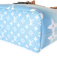 Louis Vuitton Blue & White Giant Monogram Canvas By The Pool Neverfull MM