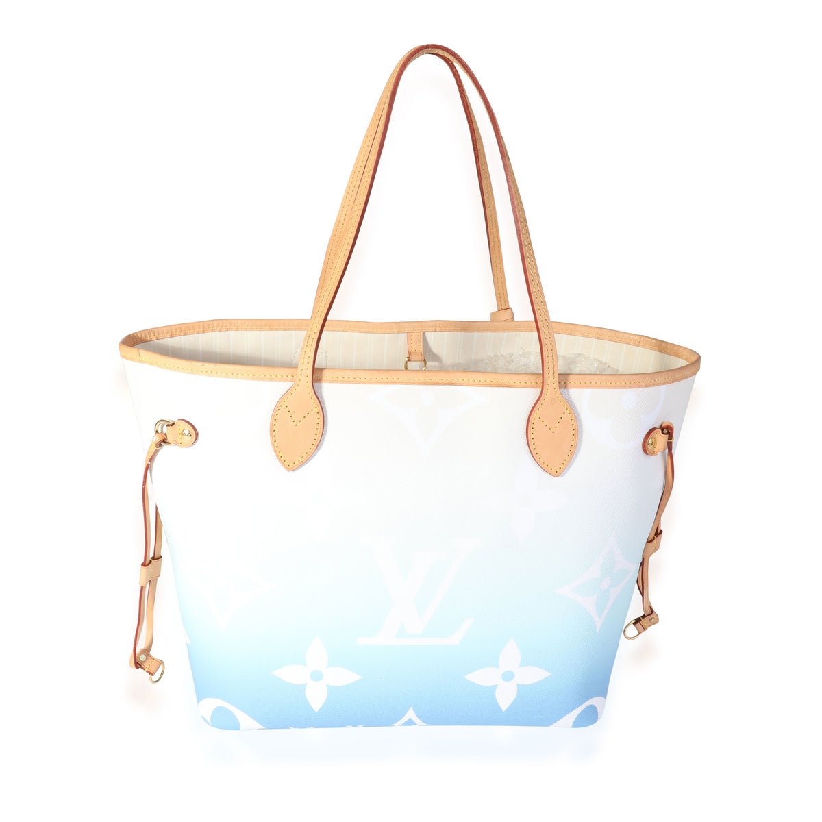 Louis Vuitton Blue White Giant Monogram Canvas By The Pool Neverfull MM, myGemma, CH