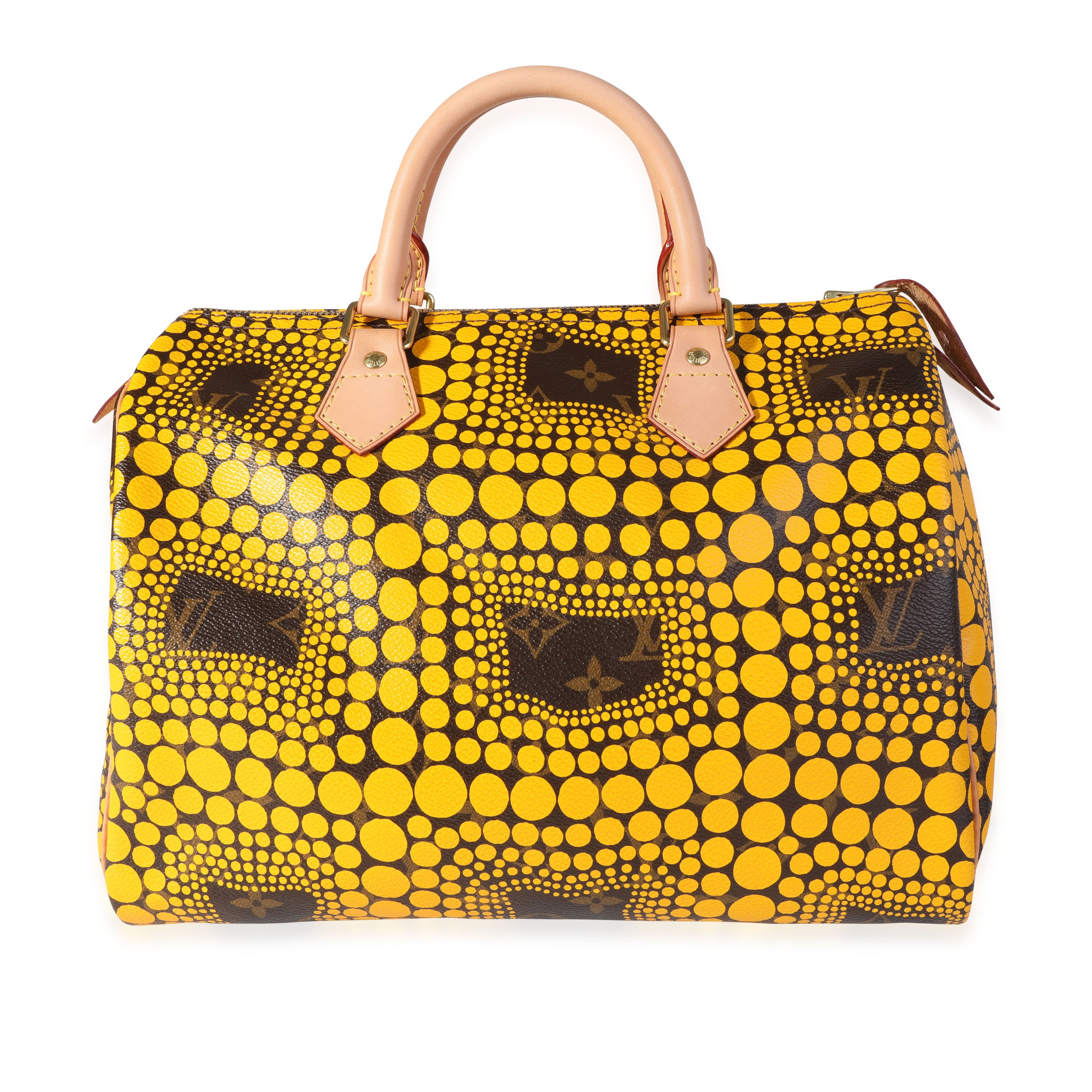 Louis Vuitton black x Yayoi Kusama Infinity Dots Handle Soft Trunk Bag