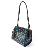 Louis Vuitton Black & Blue Monogram Canvas and Navy Leather Amazon Speedy PM