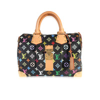 Louis Vuitton x Takashi Murakami Black Monogram Multicolore Speedy 30