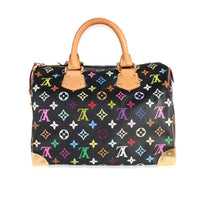 Louis Vuitton x Takashi Murakami Black Monogram Multicolore Speedy 30