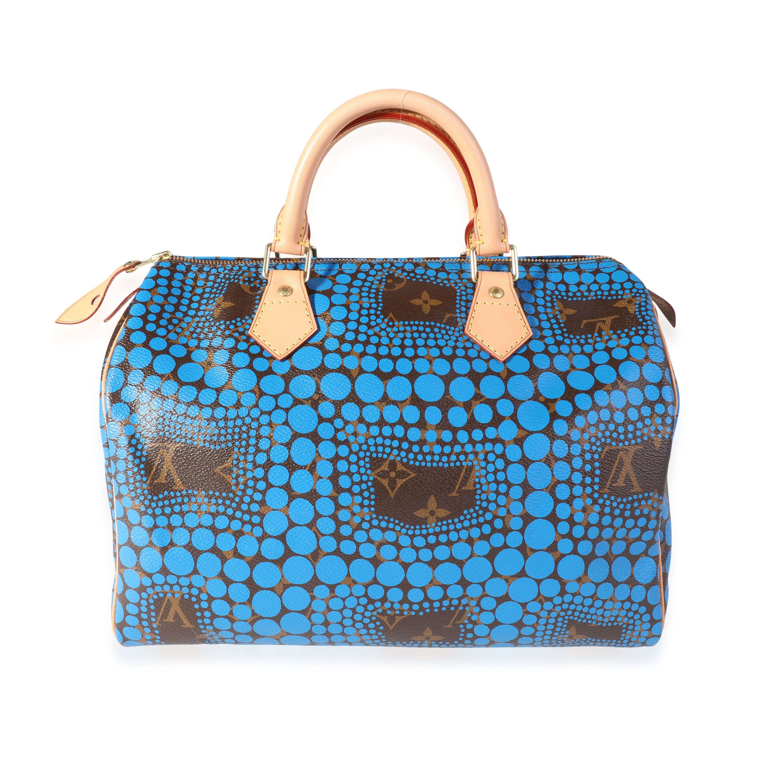 Yayoi Kusama, Louis Vuitton Limited Edition Blue Dot Monogram Canvas  Infinity Dots Speedy 30 Bag (2012)