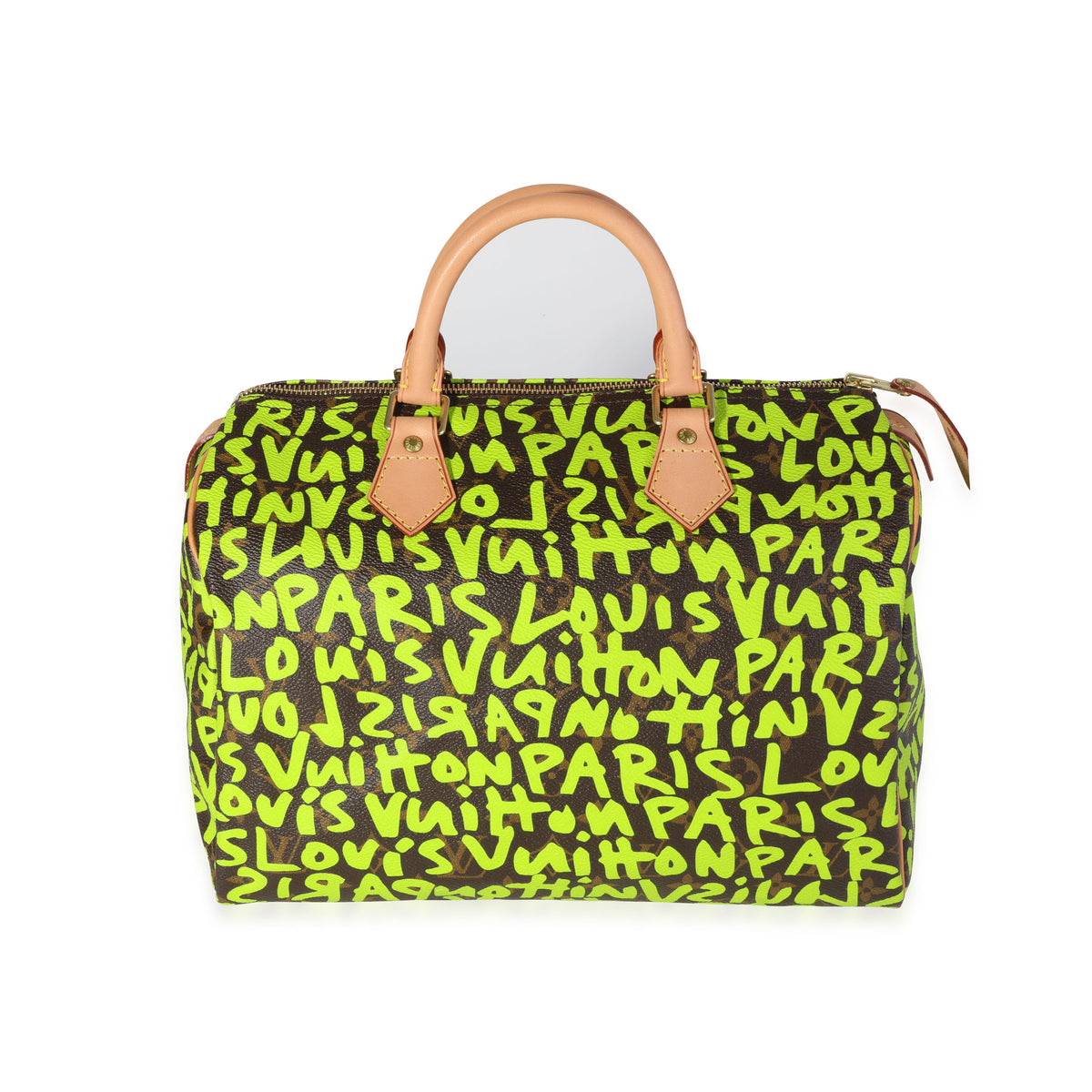 Louis Vuitton Monogram Canvas Lime Green Graffiti Stephen Sprouse Speedy 30  Bag Louis Vuitton