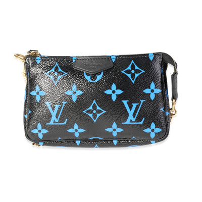 Louis Vuitton Black & Blue Monogram Canvas Mini Pochette Accessoires