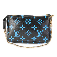 Louis Vuitton Black & Blue Monogram Canvas Mini Pochette Accessoires