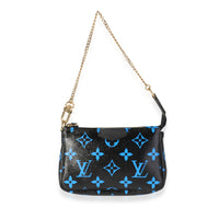 Louis Vuitton Black & Blue Monogram Canvas Mini Pochette Accessoires