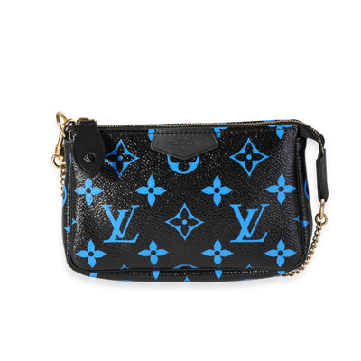 Louis Vuitton Black & Blue Monogram Canvas Mini Pochette Accessoires