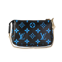 Louis Vuitton Black & Blue Monogram Canvas Mini Pochette Accessoires