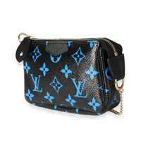 Louis Vuitton Black & Blue Monogram Canvas Mini Pochette Accessoires