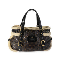 Louis Vuitton Limited Edition Vinyl Monogram Canvas & Shearling Thunder Sac