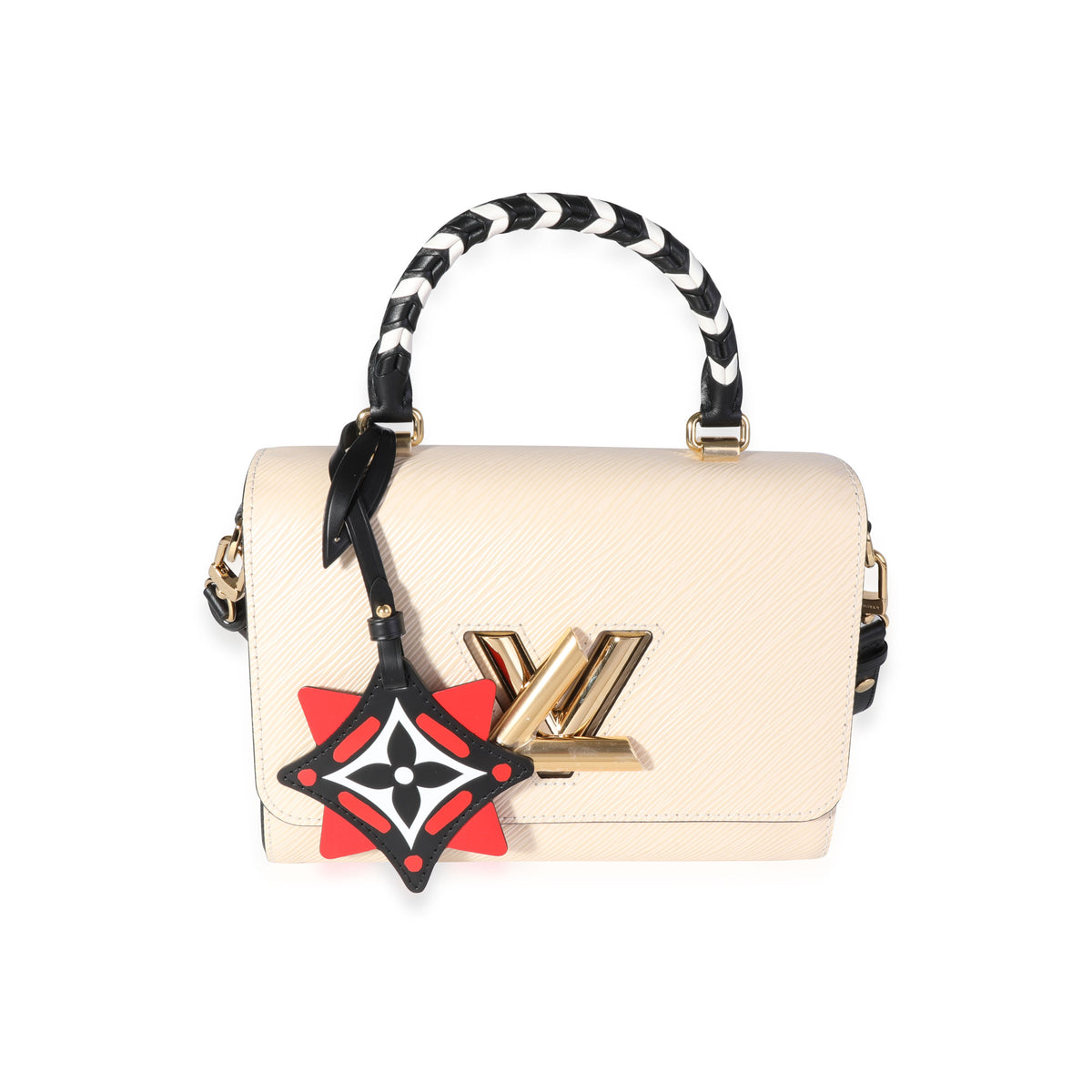 Louis Vuitton Twist Bag with Top Handle, Beige and Black Epi Leather, Gold  Hardware, Preowned in Dustbag