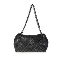 Chanel Black Chain-Quilted Lambskin Shoulder Bag