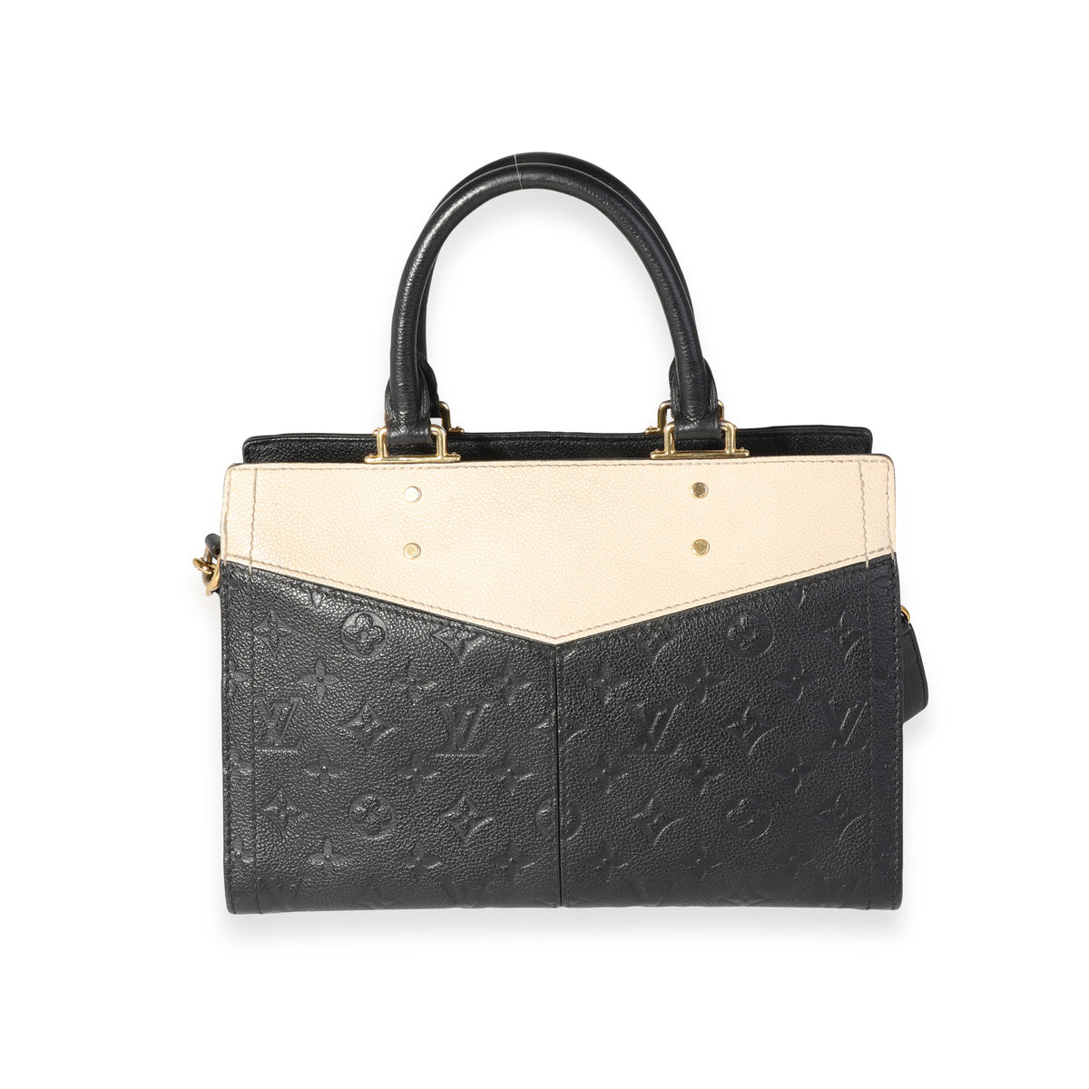 Louis Vuitton Black & Creme Empreinte Leather Sully PM