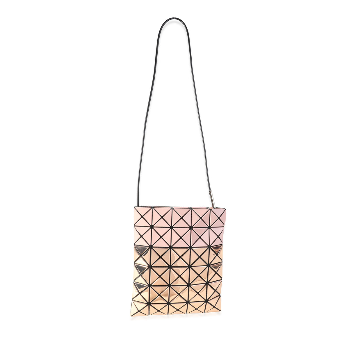 Bao Bao Issey Miyake Pink & Rose Gold Vinyl Prism Mini Pochette Matte