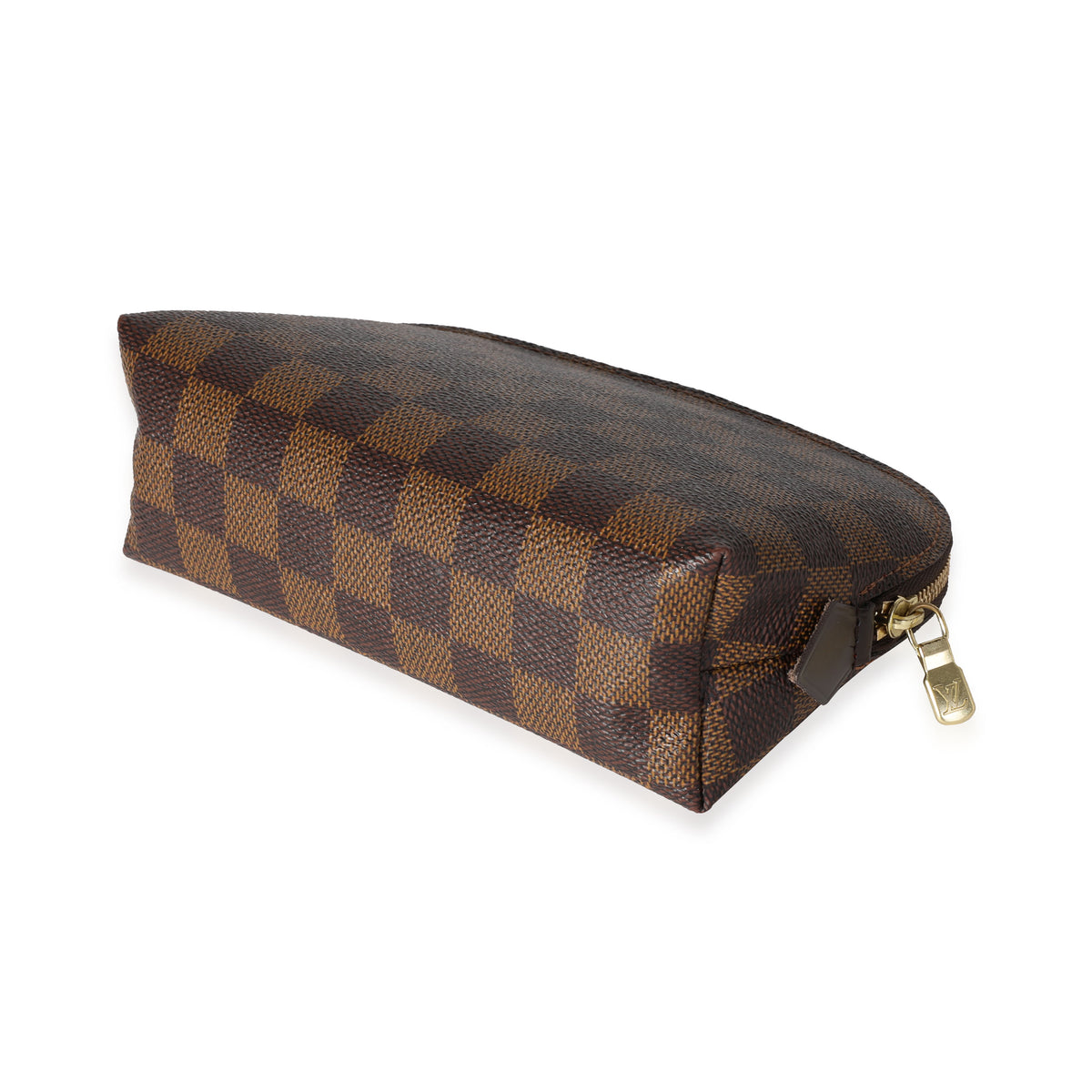 Louis Vuitton Pre Loved Damier Ebene Canvas Leather Make Up Toiletry Pouch  in Brown