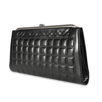 Chanel Black Quilted Lambskin Chocolate Bar Clutch