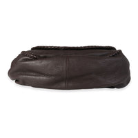 Bottega Veneta Brown Leather & Intrecciato Trim Flap Messenger Bag