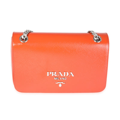 Prada Rame Saffiano Vernice Crossbody Bag