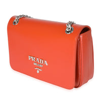 Prada Rame Saffiano Vernice Crossbody Bag