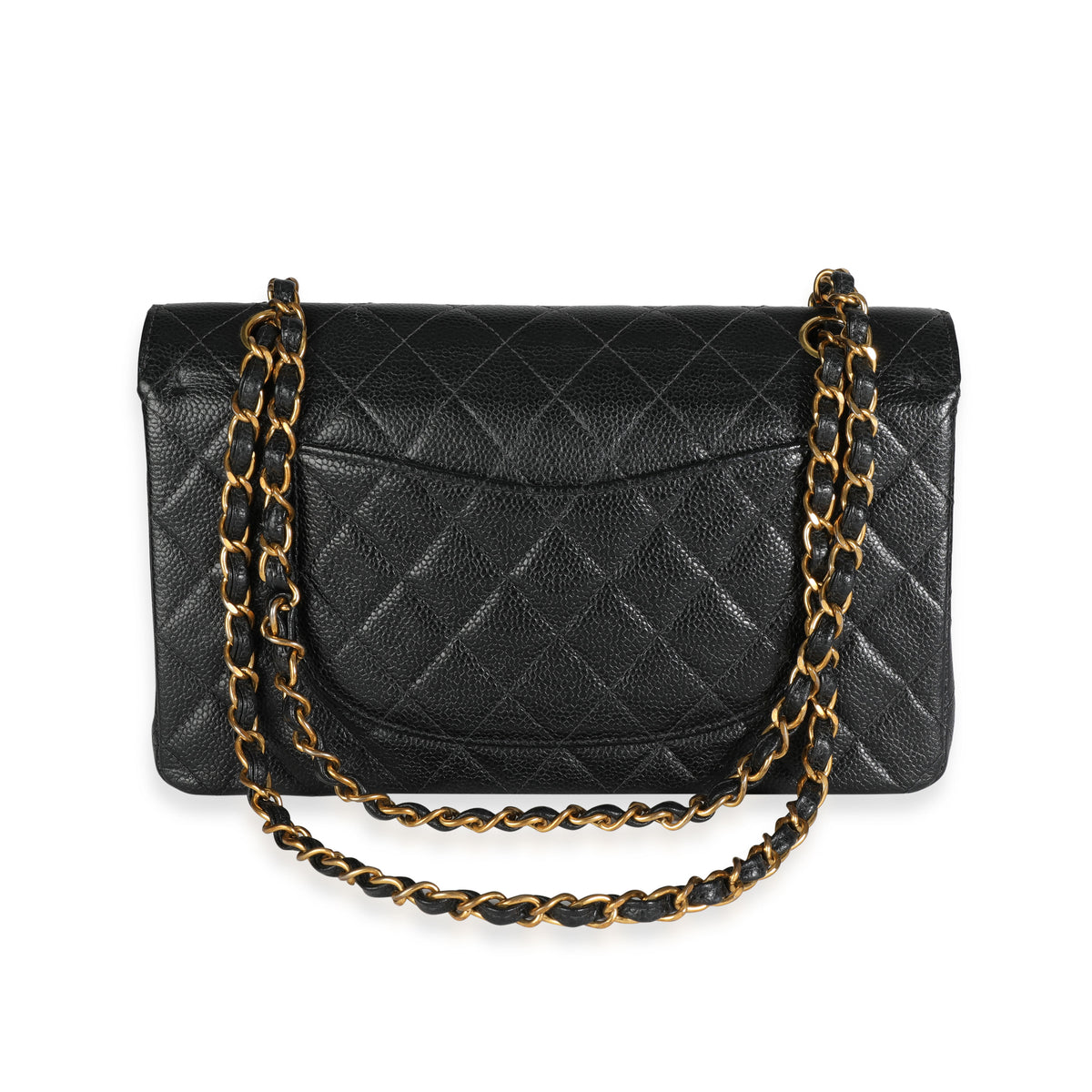 Chanel Black Quilted Caviar Medium Classic Double Flap Bag