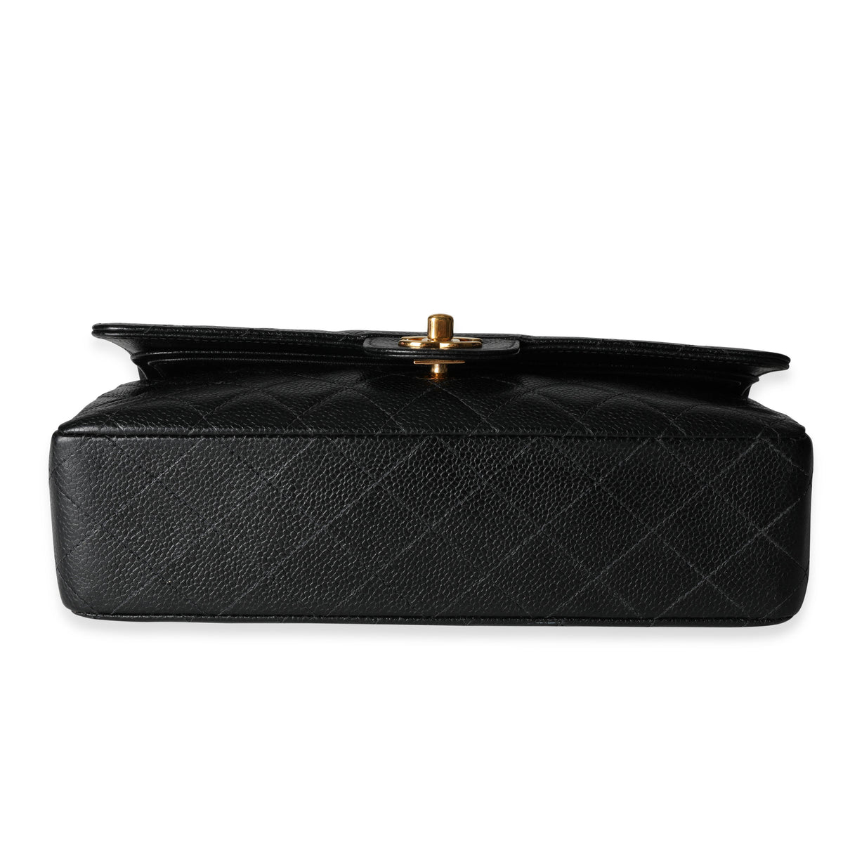 Chanel Black Quilted Caviar Medium Classic Double Flap Bag