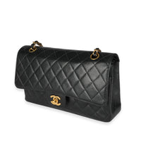 Chanel Black Quilted Caviar Medium Classic Double Flap Bag