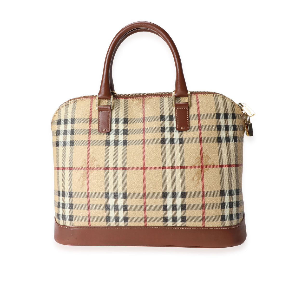 Burberry Beige/Tan Haymarket Check Coated Canvas and Leather