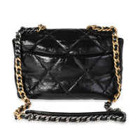 Chanel Black Quilted Patent Leather Large Chanel 19 Bag