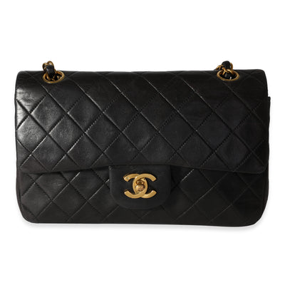 Chanel Vintage Black Quilted Lambskin Small Classic Double Flap Bag