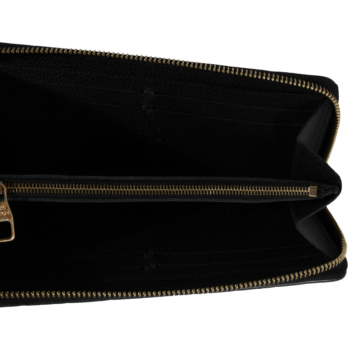 Louis Vuitton Black Monogram Empreinte Leather Clémence Wallet, myGemma