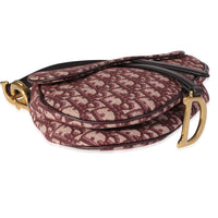 Dior Bordeaux Oblique Jacquard Saddle Bag