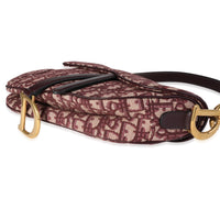 Dior Bordeaux Oblique Jacquard Saddle Bag