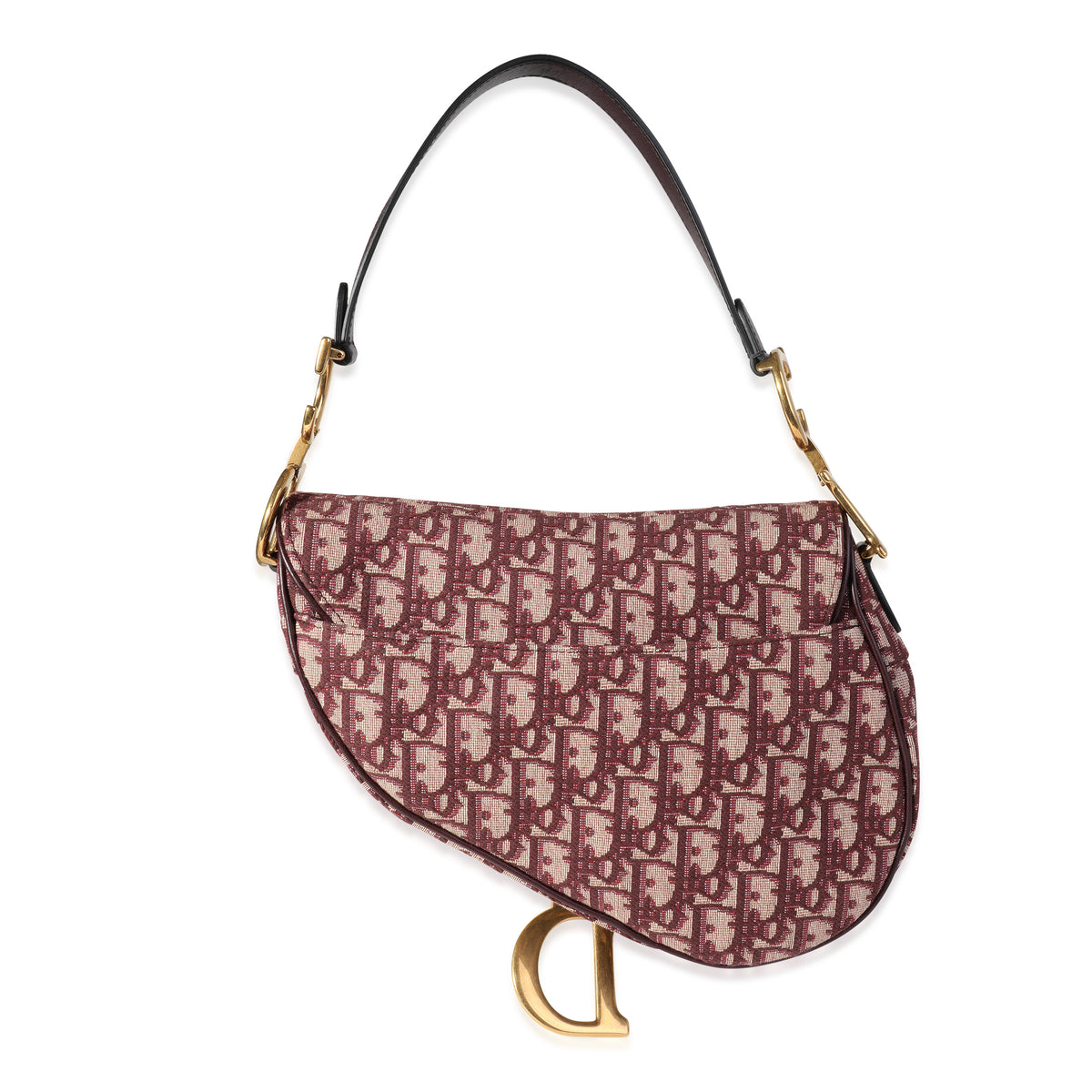 CHRISTIAN DIOR Saddle Oblique Jacquard Belt Bag Burgundy