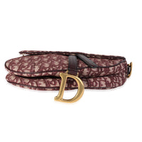 Dior Bordeaux Oblique Jacquard Saddle Bag