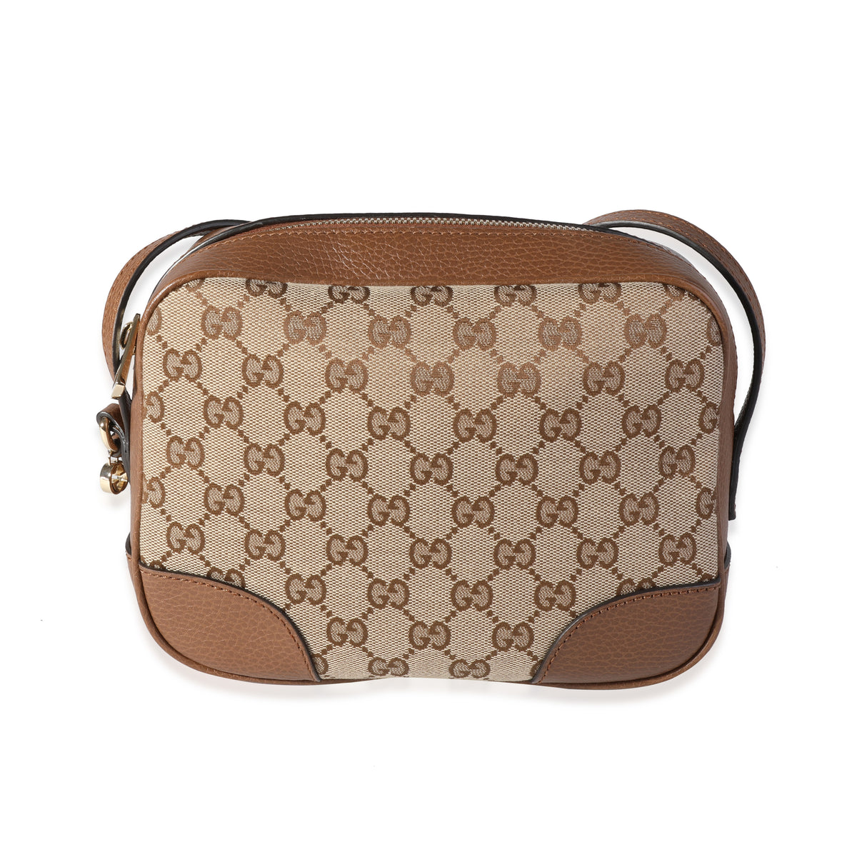 Gucci Brown GG Canvas & Brown Leather Mini Bree Messenger Bag
