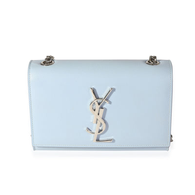 Saint Laurent Light Blue Grain De Poudre Leather Small Kate Crossbody