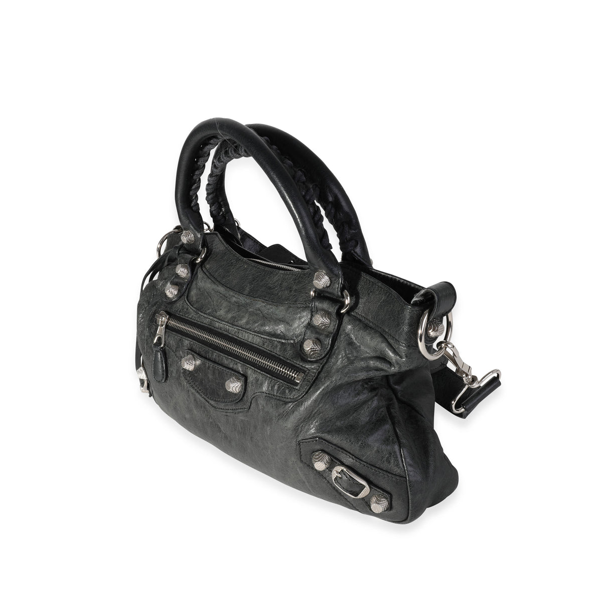 Grey Leather 12 First Bag | myGemma | | Item #118121