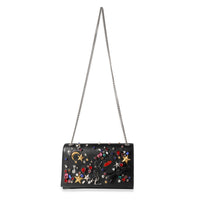 Saint Laurent Black Calfskin Crystal-Embellished Kate Shoulder Bag