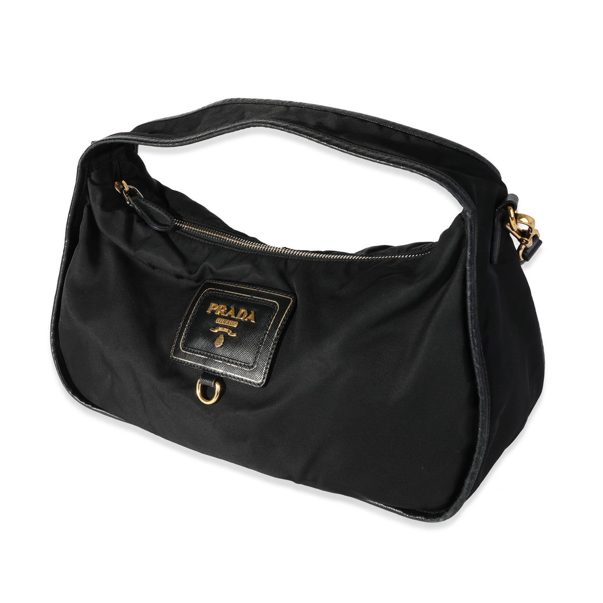 Prada Women's Black Tessuto Nylon/Saffiano Leather  