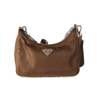 Prada Brown Re-Edition 2005 Re-Nylon Crossbody Bag