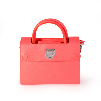 Dior Coral Grained Calfskin Mini Diorever Bag