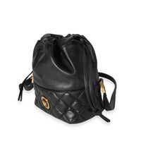 Versace Black Quilted Nappa Leather Medusa Bucket Bag