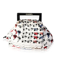 Chanel Camellia-Printed Velvet Frame Bag