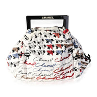 Chanel Camellia-Printed Velvet Frame Bag