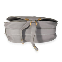 Chloe Cashmere Grey Grained Calfskin Medium Marcie Saddle Bag