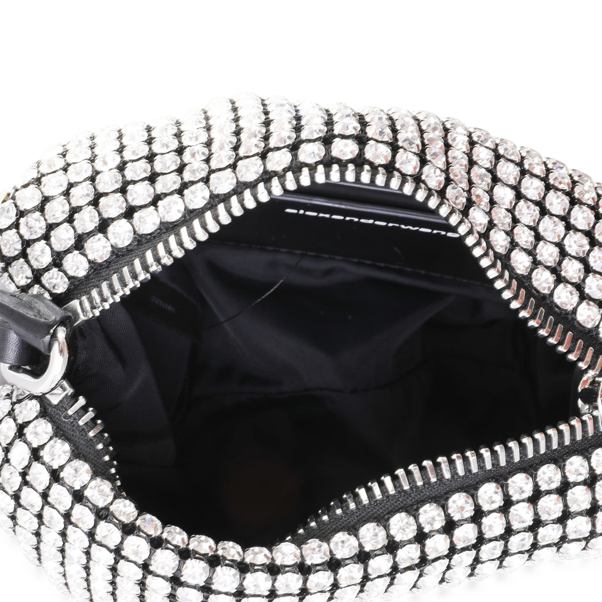 Alexander Wang Black Mesh & Rhinestone Heiress Pouch