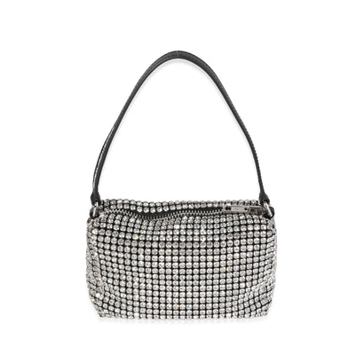 Alexander Wang Black Mesh & Rhinestone Heiress Pouch