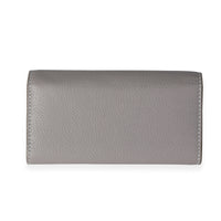 Chloe Grey Grained Calfskin Long Marcie Wallet