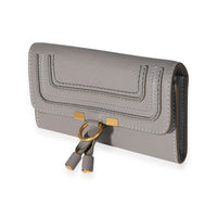 Chloe Grey Grained Calfskin Long Marcie Wallet